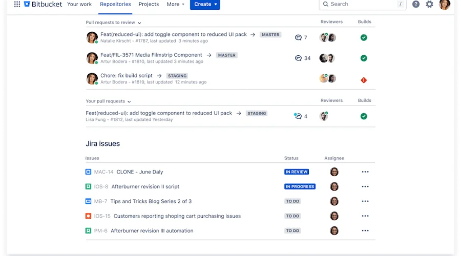 Bitbucket | Git solution for teams using Jira