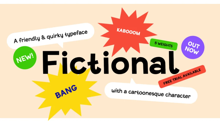 Fictional – A friendly & quirky typeface with a cartoonesque character