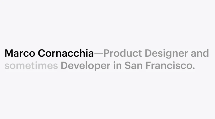 Marco Cornacchia—Product Designer in SF