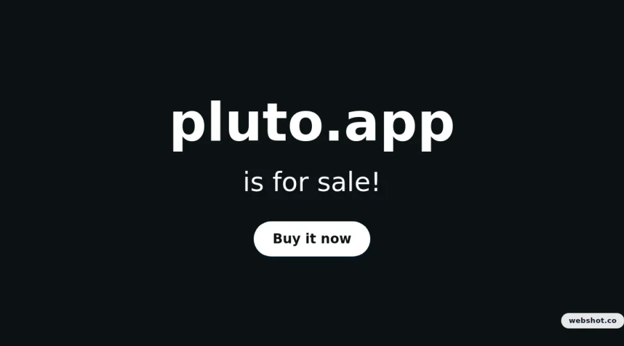 Aftermarket.com | The domain pluto.app is for sale!