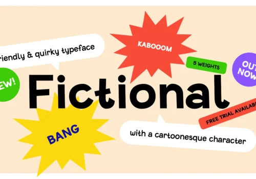 Fictional – A friendly & quirky typeface with a cartoonesque character